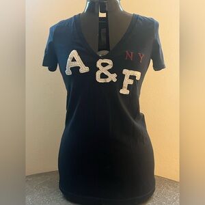 Abercrombie & Fitch Navy V-neck T-Shirt